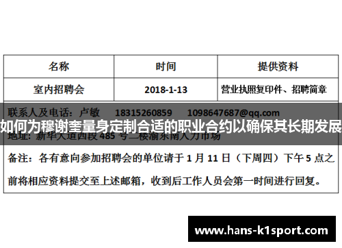 如何为穆谢奎量身定制合适的职业合约以确保其长期发展